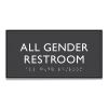 ADA Sign, All Gender Restroom, Plastic, 4 x 4, Clear/White1