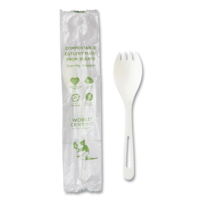 TPLA Compostable Cutlery, Spork, White, 750/Carton1