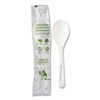 TPLA Compostable Cutlery, Soup Spoon, White, 750/Carton1