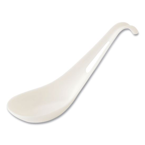 TPLA Compostable Cutlery, Asian Soup Spoon, White, 500/Carton1