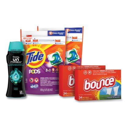 Better Together Laundry Care Bundle, (2) Bags Tide Pods, (2) Boxes Bounce Dryer Sheets, (1) Bottle Downy Unstopables1