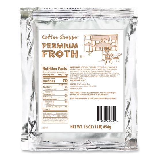 Premium Froth Topping, 1 lb Bag, 12/Carton1