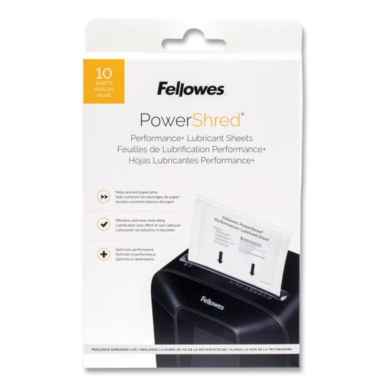 Powershred Performance+ Lubricant Sheets, 8.5 x 6, 10/Pack1