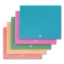 U ECO Poly File Jackets, Straight Tab, Letter Size, Assorted, 10/Pack1