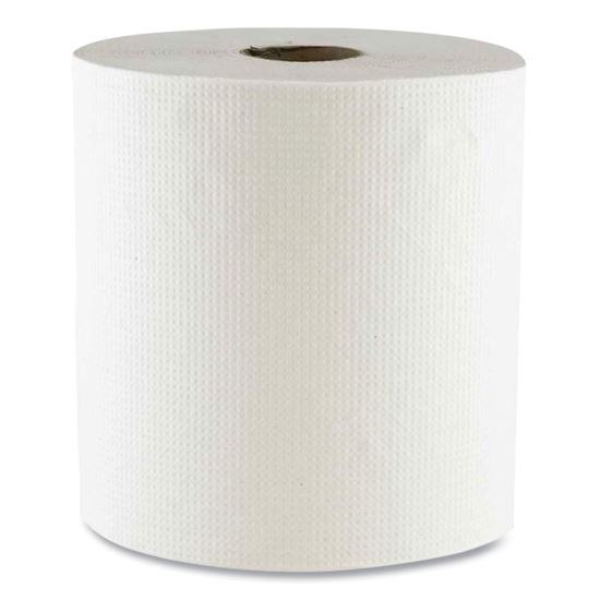 Hard Wound Towel, 1 Ply, 8" x 700 ft, White, 6/Carton1