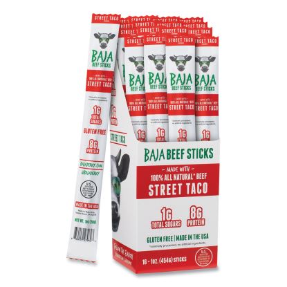 Beef Sticks, Street Taco, 1 oz Stick, 16/Pack, Ships in 1-3 Business Days1