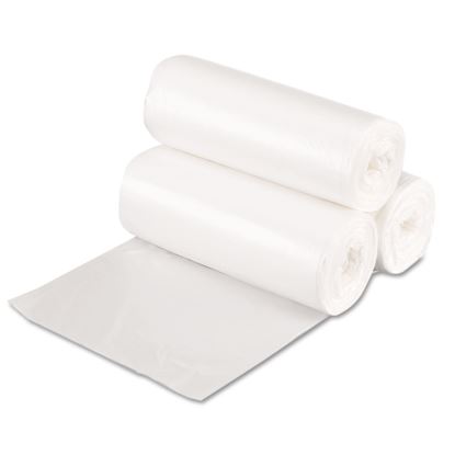 High Density Can Liners, 16 gal, 7 microns, 24" x 31", Natural, 50 Bags/Roll, 20 Rolls/Carton1
