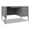 Teachers Pedestal Desks, One Right-Hand Pedestal: Box/File Drawers, 48" x 30" x 29.5", White/Platinum1