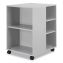 Flexible Multi-Functional Cart for Office Storage, Wood, 6 Shelves, 20.79 x 23.31 x 29.45, Gray1