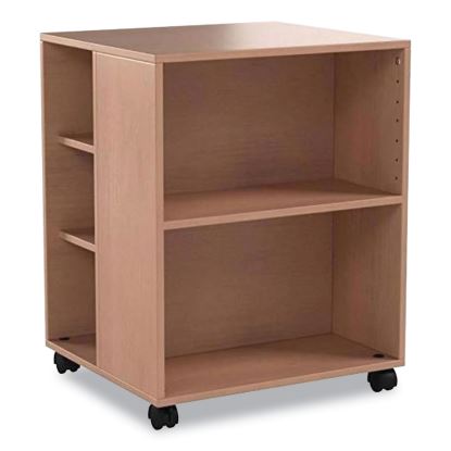 Flexible Multi-Functional Cart for Office Storage, Wood, 6 Shelves, 20.79 x 23.31 x 29.45, Beech1