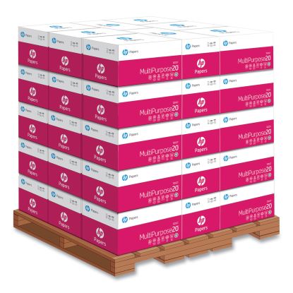 MultiPurpose20 Paper, 96 Bright, 20 lb Bond Weight, 8.5 x 11, White, 500 Sheets/Ream, 10 Reams/Carton, 40 Cartons/Pallet1