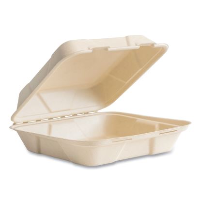 Nourish Molded Fiber Takeout Container, 9 x 10 x 2, Natural, Sugarcane, 200/Carton1