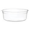 Round Deli Pots, 8 oz, 4.6" Diameter x 1.5"h, Clear, Plastic, 500/Carton1