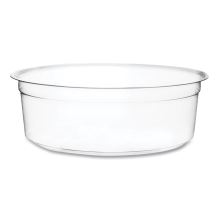 Round Deli Pots, 8 oz, 4.6" Diameter x 1.5"h, Clear, Plastic, 500/Carton1