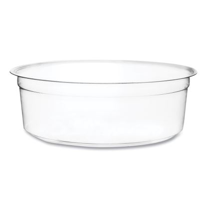 Round Deli Pots, 8 oz, 4.6" Diameter x 1.5"h, Clear, Plastic, 500/Carton1