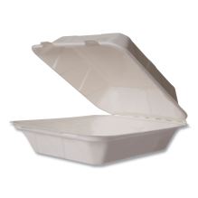 Nourish Molded Fiber Takeout Containers, 8 x 9 x 2, White, Sugarcane, 200/Carton1