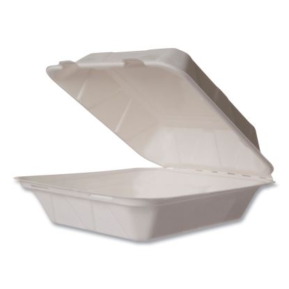 Nourish Molded Fiber Takeout Containers, 8 x 9 x 2, White, Sugarcane, 200/Carton1