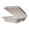 Nourish Molded Fiber Takeout Containers, 3-Compartment, 5 x 9 x 2, White, Sugarcane, 200/Carton1