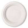 Molded Fiber Tableware, Plate, 6" Diameter, White, 1,000/Carton1