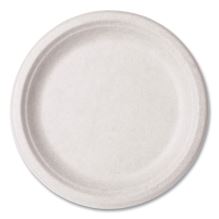 Molded Fiber Tableware, Plate, 9" Diameter, White, 500/Carton1