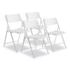 AirFlex Series Premium Poly Folding Chair, Supports 1000 lb, 17.25" Seat Ht, White Seat/Back/Base, 4/CT,Ships in 1-3 Bus Days1