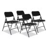 200 Series Premium All-Steel Double Hinge Folding Chair, Supports 500 lb, 17.25" Seat Ht, Black, 4/CT, Ships in 1-3 Bus Days1