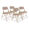 2200 Series Deluxe Fabric Upholstered Dual-Hinge Premium Folding Chair, Supports 500lb, Cafe Beige,4/CT,Ships in 1-3 Bus Days1