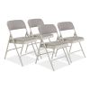 2200 Series Fabric Dual-Hinge Premium Folding Chair, Supports 500lb,Greystone Seat/Back,Gray Base,4/CT, Ships in 1-3 Bus Days1