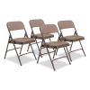 2200 Series Fabric Dual-Hinge Premium Folding Chair, Supports 500 lb, Walnut Seat/Back, Brown Base,4/CT,Ships in 1-3 Bus Days1