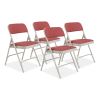 2200 Series Fabric Dual-Hinge Premium Folding Chair, Supports 500lb, Cabernet Seat/Back,Gray Base,4/CT, Ships in 1-3 Bus Days1