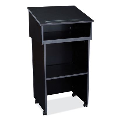 Tabletop Lectern and AV Cart/Lectern Base, 23.75 x 19.87 x 47.5, Black, Ships in 1-3 Business Days1