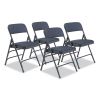 2300 Series Deluxe Fabric Upholstered Triple Brace Folding Chair, Supports 500 lb, Imperial Blue, 4/CT, Ships in 1-3 Bus Days1