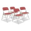 2300 Series Fabric Upholstered Tri-Brace Folding Chair,Supports 500lb,Cabernet Seat/Back,Gray Base,4/CT,Ships in 1-3 Bus Days1