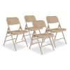 300 Series Deluxe All-Steel Triple Brace Folding Chair, Supports 480 lb, 17.25" Seat Ht, Beige, 4/CT, Ships in 1-3 Bus Days1