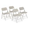 300 Series Deluxe All-Steel Triple Brace Folding Chair, Supports 480 lb, 17.25" Seat Height, Gray, 4/CT,Ships in 1-3 Bus Days1