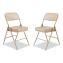 3200 Series 2" Vinyl Upholstered Double Hinge Folding Chair, Supports 300lb, 18.5" Seat Ht, Beige, 2/CT,Ships in 1-3 Bus Days1