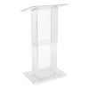 Clear Acrylic Lectern with Shelf, 24 x 15 x 46, Clear, Ships in 1-3 Business Days1