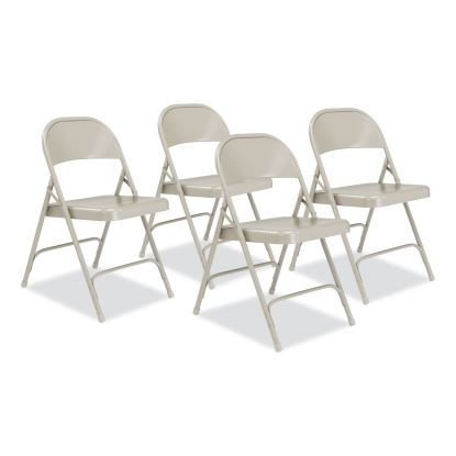 50 Series All-Steel Folding Chair, Supports 500 lb, 16.75" Seat Height, Gray Seat/Back/Base, 4/Carton, Ships in 1-3 Bus Days1