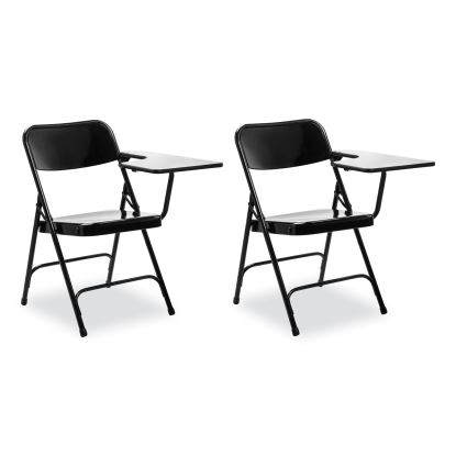 5200 Series Left-Side Tablet-Arm Folding Chair, Supports 480 lb, 17.25" Seat Height, Black, 2/Carton, Ships in 1-3 Bus Days1