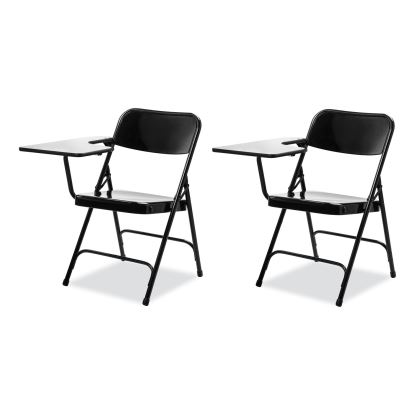 5200 Series Right-Side Tablet-Arm Folding Chair, Supports Up to 480 lb, 17.25" Seat Height, Black, 2/CT,Ships in 1-3 Bus Days1