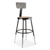 6200 Series 19"-27" Height Adj Heavy-Duty Stool w/Backrest, Supports 500 lb, Masonite Seat/Black Base, Ships in 1-3 Bus Days1