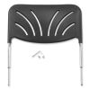 Backrest for NPS 6600 Series Elephant Z-Stools, 16.25 x 4.5 x 19, Plastic/Steel, Black, Ships in 1-3 Business Days1