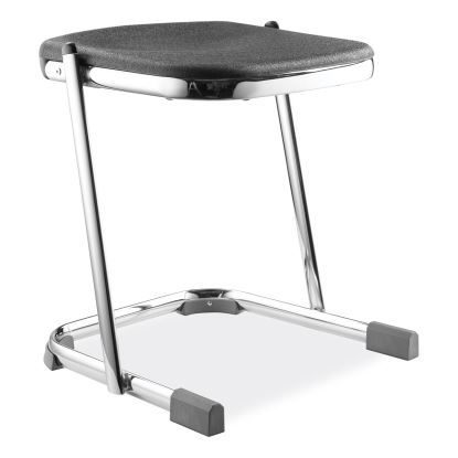 6600 Series Elephant Z-Stool, Backless, Supports Up to 500lb, 18" Seat Height, Black Seat, Chrome Frame,Ships in 1-3 Bus Days1