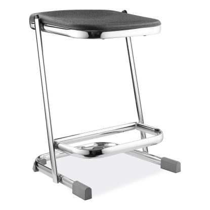 6600 Series Elephant Z-Stool, Backless, Supports Up to 500lb, 22" Seat Height, Black Seat, Chrome Frame,Ships in 1-3 Bus Days1