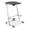 6600 Series Elephant Z-Stool, Backless, Supports Up to 500lb, 24" Seat Height, Black Seat, Chrome Frame,Ships in 1-3 Bus Days1