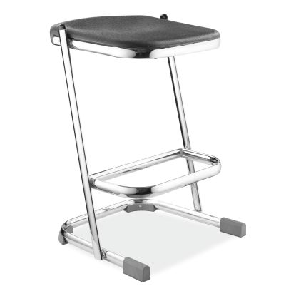 6600 Series Elephant Z-Stool, Backless, Supports Up to 500lb, 24" Seat Height, Black Seat, Chrome Frame,Ships in 1-3 Bus Days1