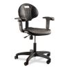 6700 Series Polyurethane Adj Height Task Chair w/Arms, Supports 300lb, 16"-21" Seat Ht, Black Seat/Base,Ships in 1-3 Bus Days1