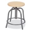 6800 Series Height Adj Wood Seat Swivel Stool, Supports 300 lb, 19"-25" Seat Ht, Maple Seat, Gray Base, Ships in 1-3 Bus Days1