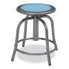 6800 Series Height Adj Metal Seat Stool, Supports 300 lb, 18"-24" Seat Ht, Blueberry Seat, Gray Base, Ships in 1-3 Bus Days1