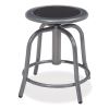 6800 Series Height Adj Metal Seat Swivel Stool, Supports 300 lb, 18"-24" Seat Ht, Black Seat, Gray Base,Ships in 1-3 Bus Days1